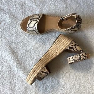 Snakeskin Platform Sandals - SUMMER
